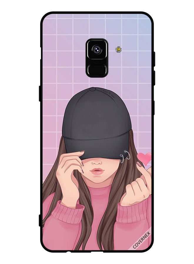 Covernex Protective Case Cover For Samsung Galaxy A8 Plus (2018) Snap Love Cap Girl - Image 1