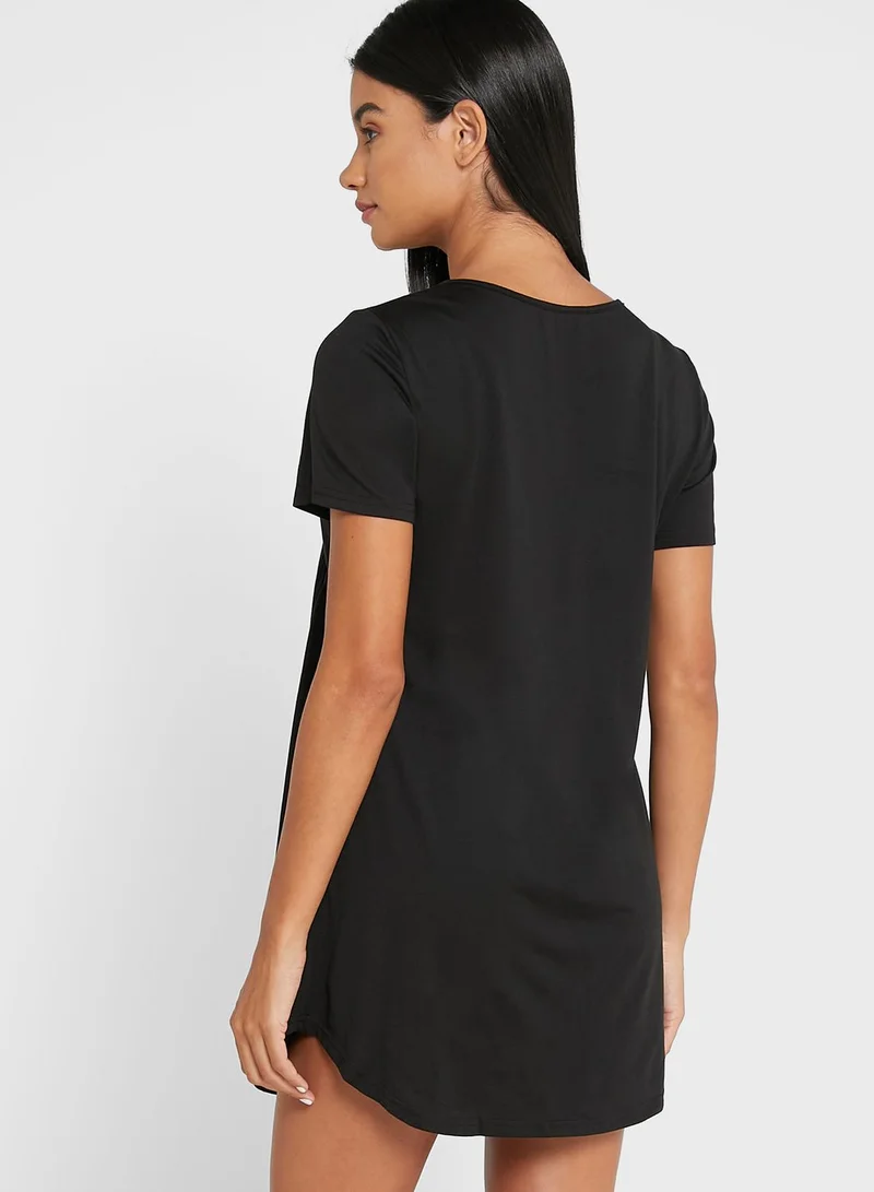 Ginger Solid Night Dress