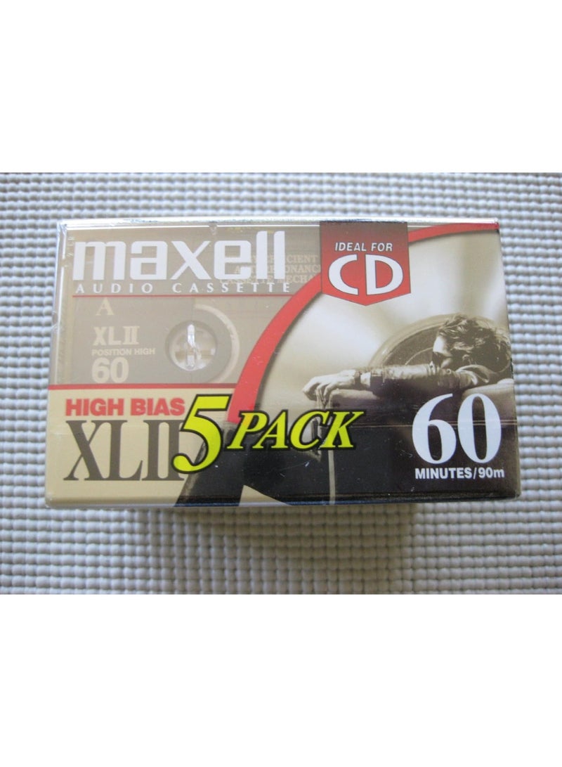 Maxell Maxell 139858 60-Minute High Bias Standard Cassette Audio Tape - 5 Pack - Image 3