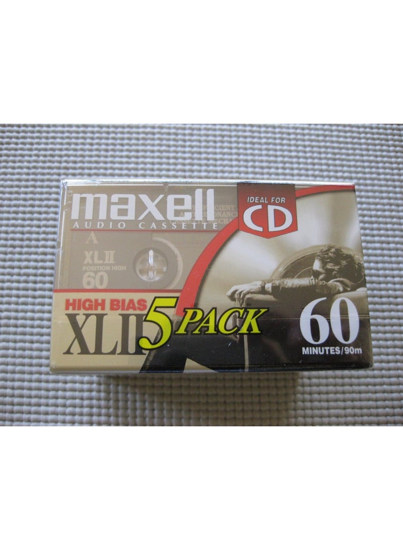 Maxell Maxell 139858 60-Minute High Bias Standard Cassette Audio Tape - 5 Pack - Image 4