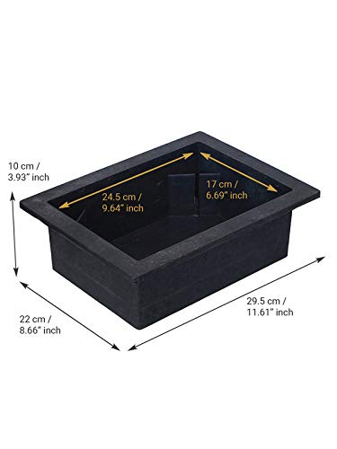 Craft Smith Elegant Rectangular Water Fountain Plastic Tub Size 295 x 22x 10 CM Colour Black Weight 450 gram - Image 2