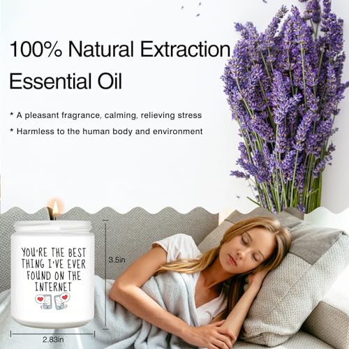 Homsolver Anniversary Birthday Wedding Gifts for Him Her, Funny Romantic Birthday Gifts for Women, Men, Boyfriend, Girlfriend, Wife, Best Friends, Funny Lavender Candle - Image 2