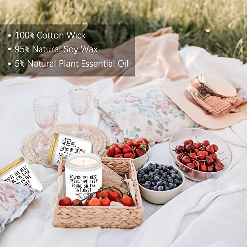 Homsolver Anniversary Birthday Wedding Gifts for Him Her, Funny Romantic Birthday Gifts for Women, Men, Boyfriend, Girlfriend, Wife, Best Friends, Funny Lavender Candle - Image 3