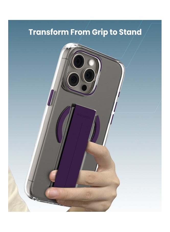 Moxedo Magnetic Protective Case Scratch Resistant Drop Protection Magsafe Technology Compatible for iPhone 15 Pro 6.1 inch - Purple - Image 4