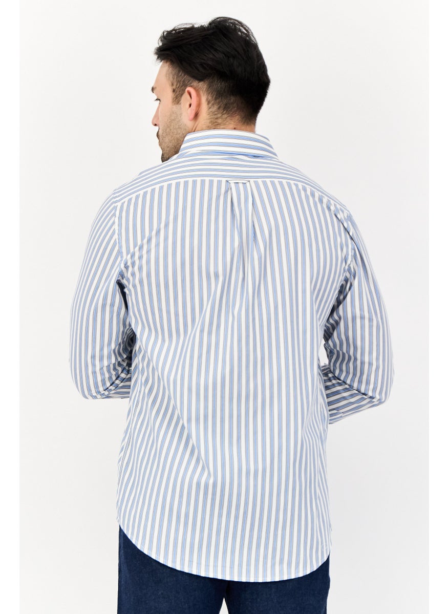 English Laundry Men Regular Fit Stripe Long Sleeves Casual Shirt, Multicolor  - Image 2