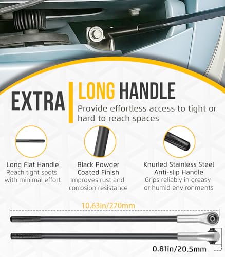 Krenlory 14540 Headlight Adjusting Ratchet Wrench for Ford, 4MM Hex Tool for Headlight Adjustment Screw - Image 4