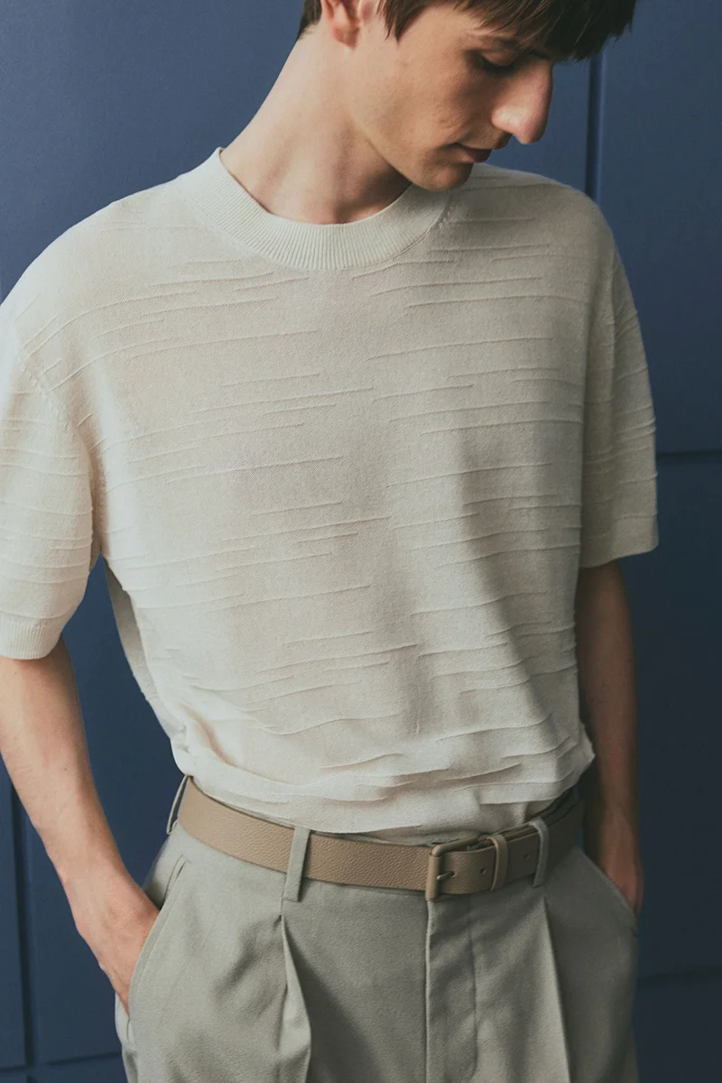 H&M Regular Fit Fine-knit T-shirt