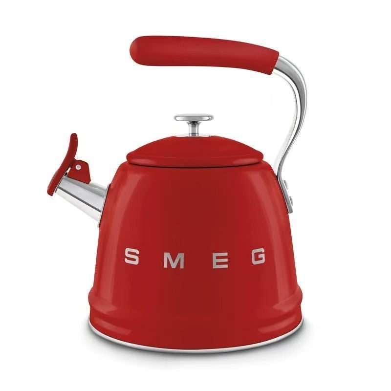 smeg Whistling Kettle – Premium 2.3 L Retro-Style Stainless Steel Tea Kettle, Ergonomic Handle, Italian Design - Image 1