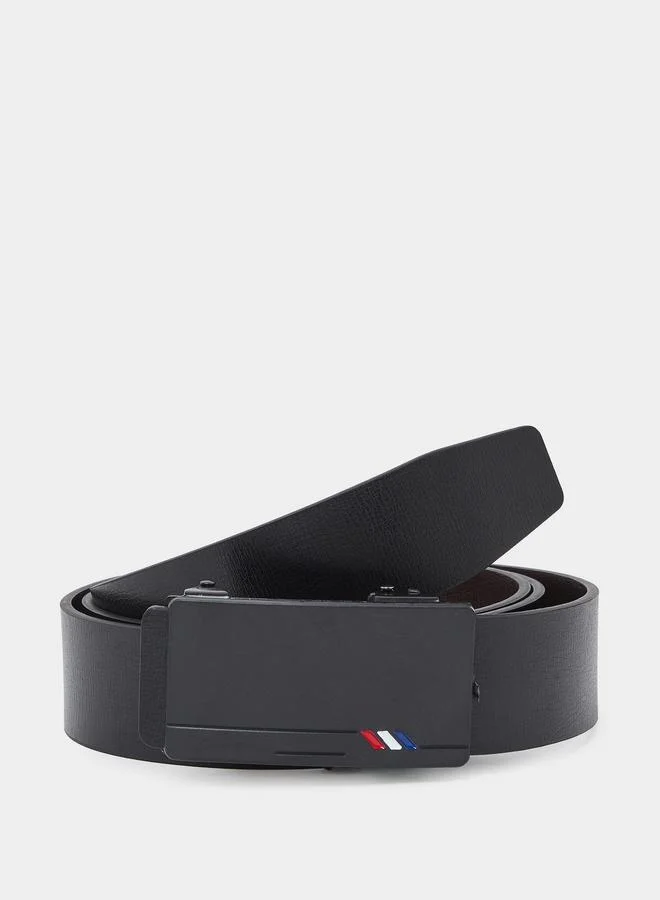 ستايلي Men Black Metal Buckle Belt