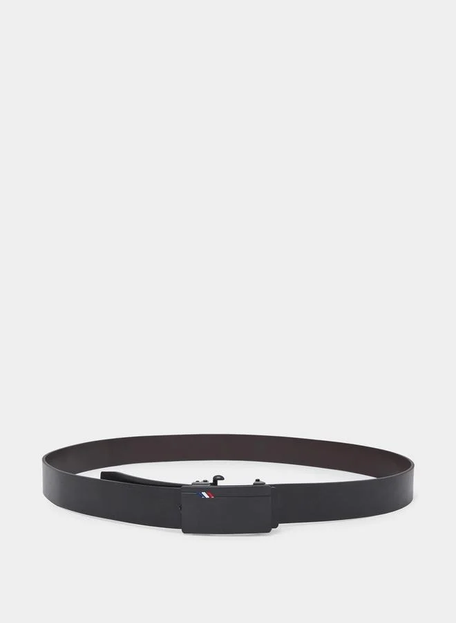 ستايلي Men Black Metal Buckle Belt
