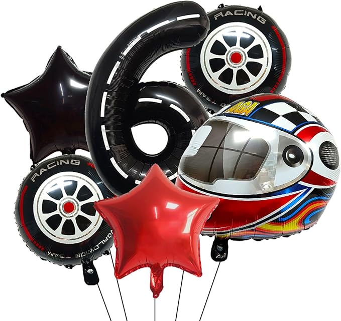 Sturdy 40 Inch Aluminum Foil Racing Balloon Set Portable For Indoor Outdoor Party Use Color D - Image 1