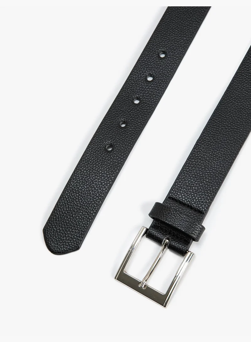 KOTON Metal Buckle Detail Faux Leather Belt