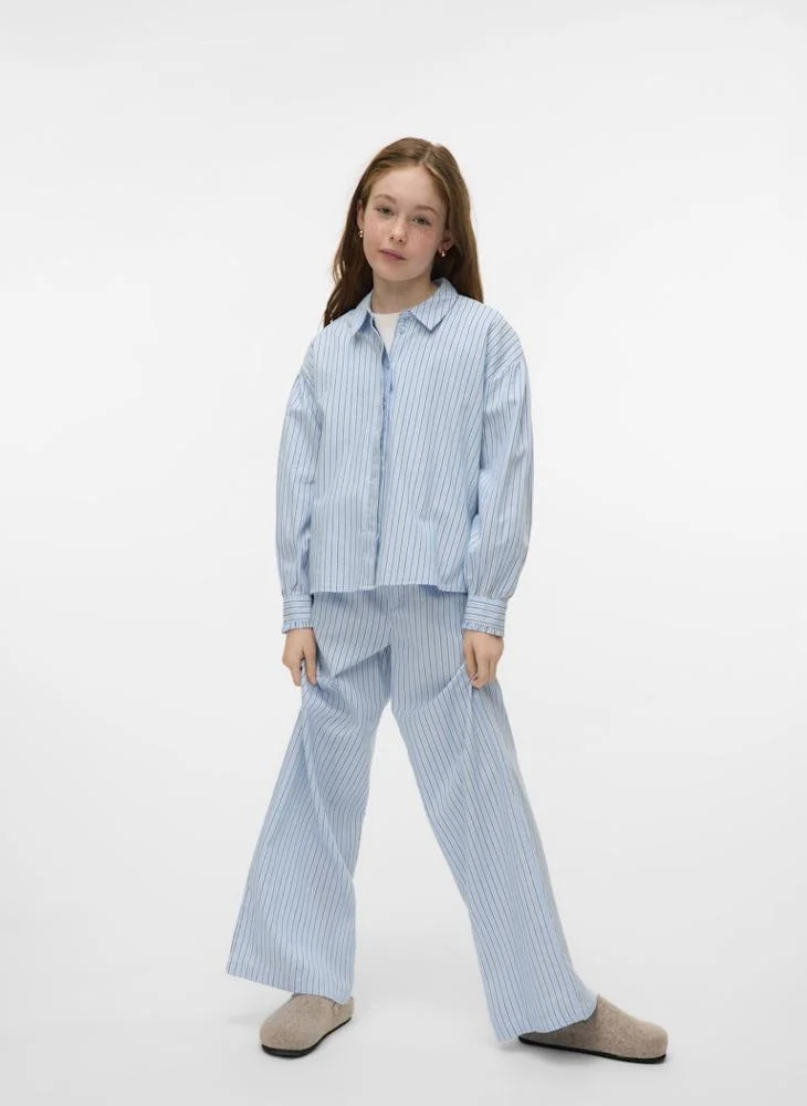 Vero Moda Girl Kids Striped Wide Leg Sweatpants