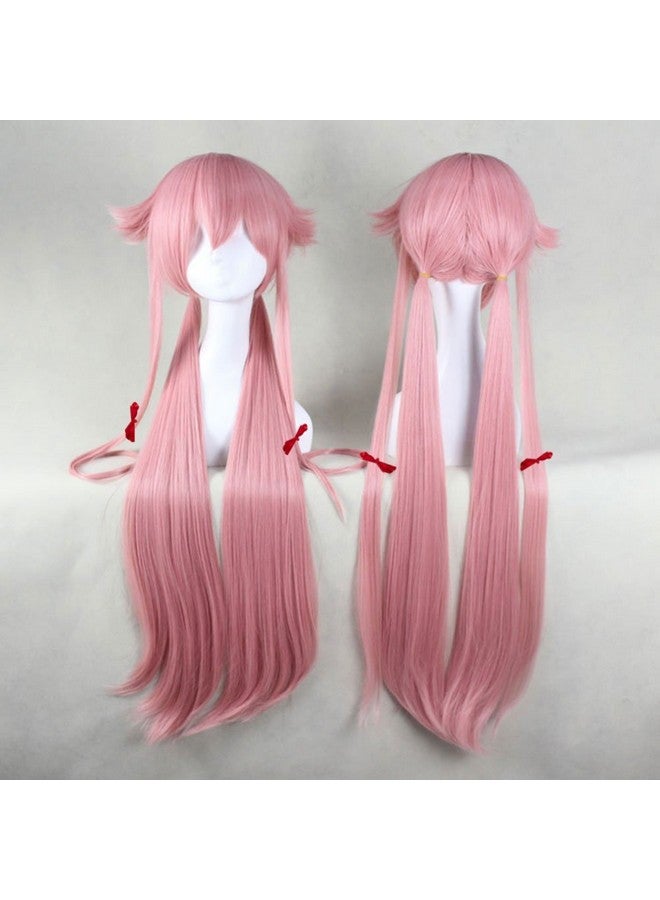 Anogol Hair Cap+Pink Long Straight Anime Game Cosplay Costume Party Full Head Wig Cosplay Wig For Halloween Wigs Women Cosplay Wig For Halloween Costume Party - Image 1