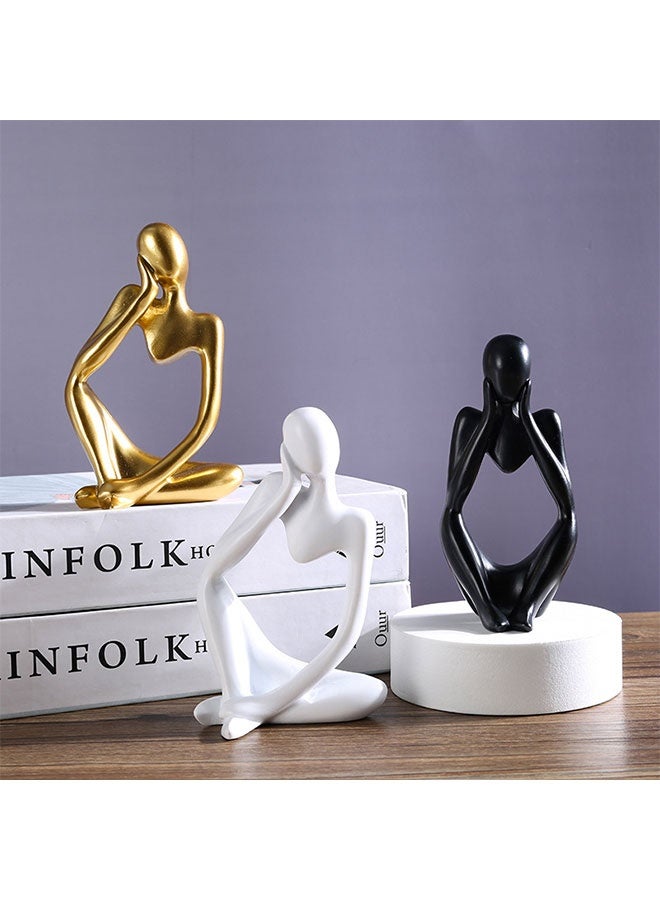3 Pack Abstract Resin Thinker Sculptures, Home Decor Thinker Statues, Modern Art Figurines Set, Desk Display Crafts, Home Shelf Ornaments, Resin Statue Art Gifts, House Decoration Items, Home Decor Accents for Office, Bookshelf, TV Stand, Table, Desk, Living Room - Image 1