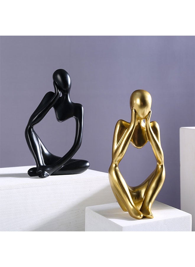 3 Pack Abstract Resin Thinker Sculptures, Home Decor Thinker Statues, Modern Art Figurines Set, Desk Display Crafts, Home Shelf Ornaments, Resin Statue Art Gifts, House Decoration Items, Home Decor Accents for Office, Bookshelf, TV Stand, Table, Desk, Living Room - Image 2