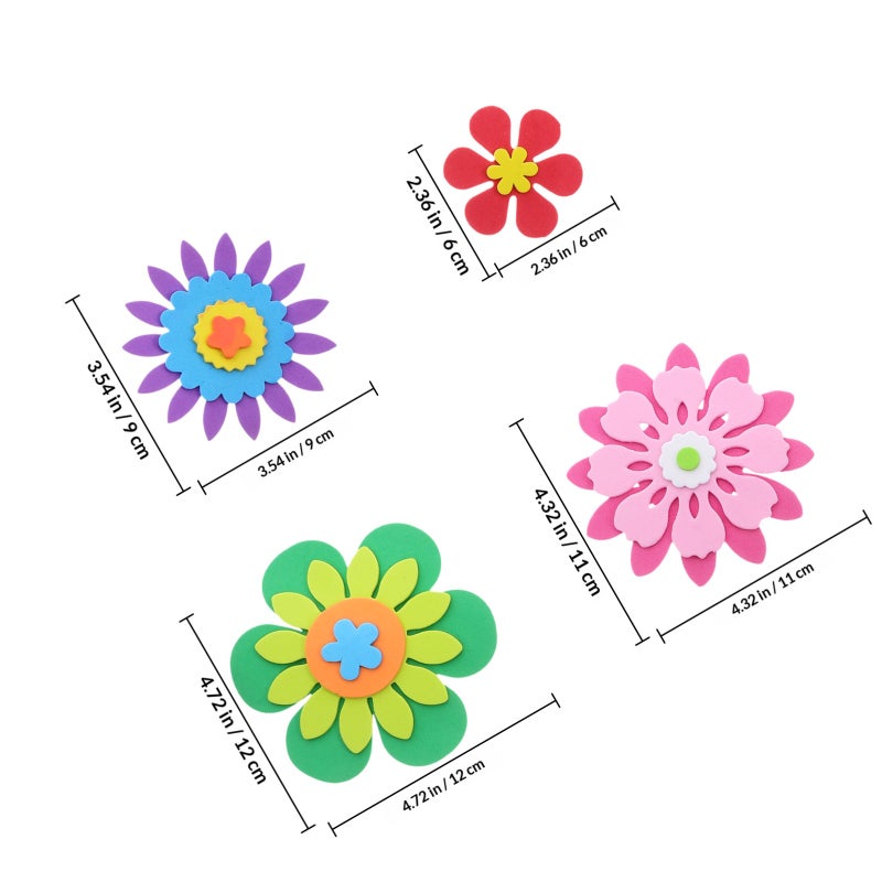 Classroom Bulletin Board Cutouts Flower Shape Decorations Diy Craft Projects Yellow Wall Decoration 6 Bags - Image 2