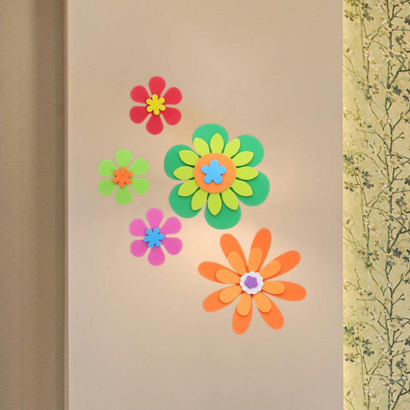 Classroom Bulletin Board Cutouts Flower Shape Decorations Diy Craft Projects Yellow Wall Decoration 6 Bags - Image 4