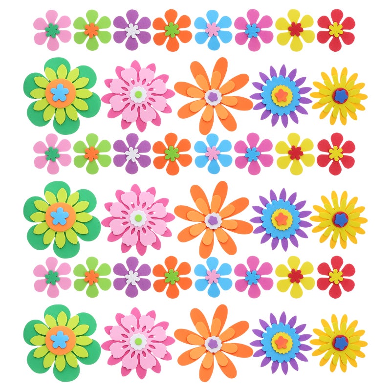 Classroom Bulletin Board Cutouts Flower Shape Decorations Diy Craft Projects Yellow Wall Decoration 6 Bags - Image 1