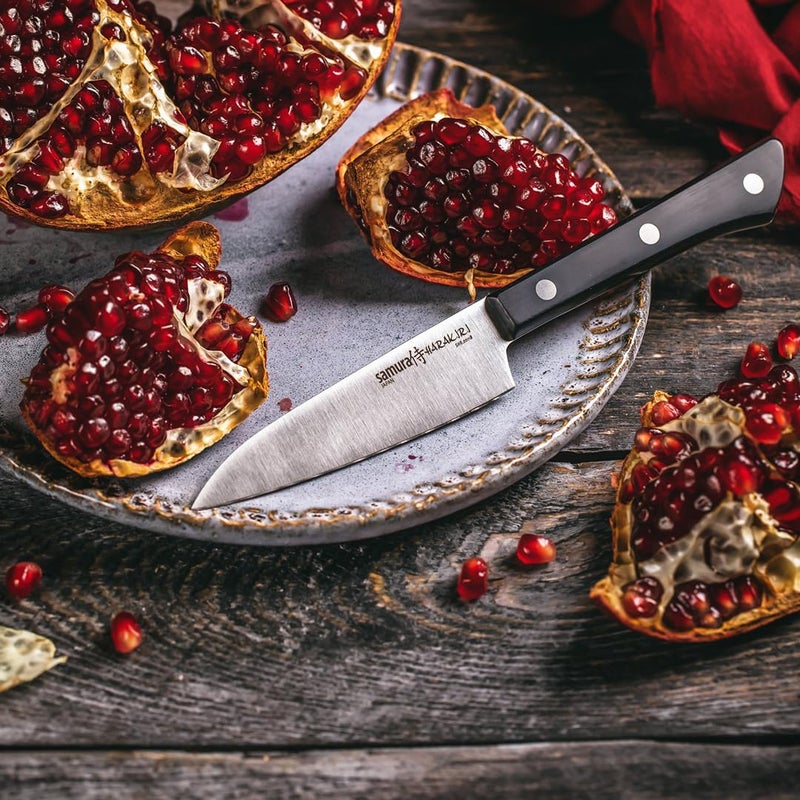 Samura SAMURA Harakiri Paring Knife AUS8 Japan Steel Paring Knife Ideal for Fruits and Vegetables Durable ABS Handle HRC 5859 99mm Blade SHR0011 SHR0011NW  - Image 3