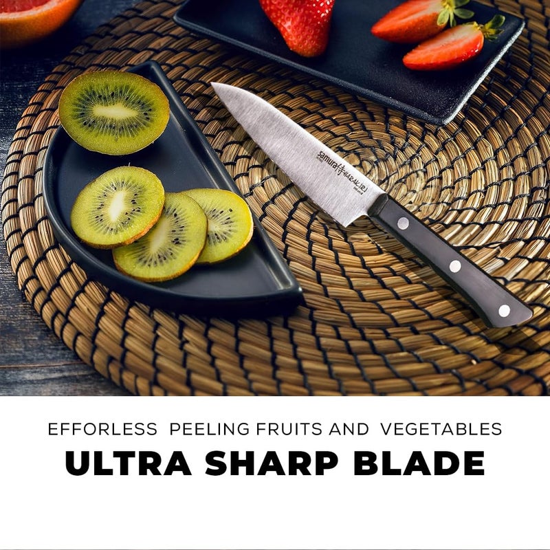 Samura SAMURA Harakiri Paring Knife AUS8 Japan Steel Paring Knife Ideal for Fruits and Vegetables Durable ABS Handle HRC 5859 99mm Blade SHR0011 SHR0011NW  - Image 4