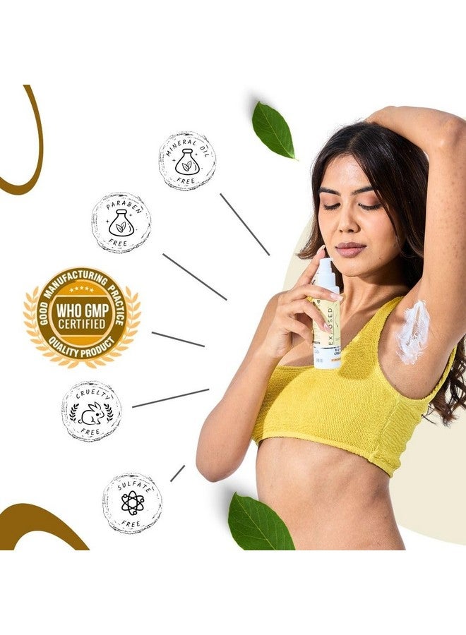Exposed B & W Cream For Dark Underarms | Intimate Areas | Elbows | Neck | Sulphate & Paraben - Free | Vegan - 90g (Pack Of 2) - Image 4