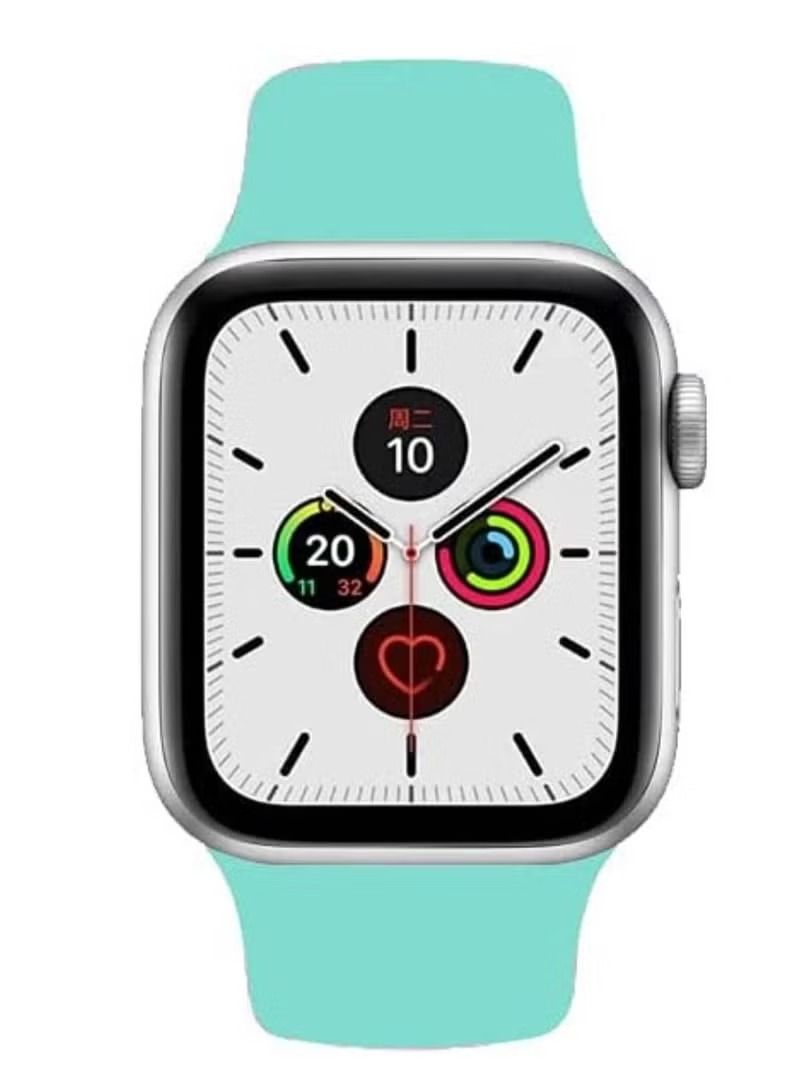 Zaboon Sports Band for Apple Watch 45mm 44mm 42mm Soft Silicone Replacement Wrist Strap Compatible with iWatch Apple Watch Series 7/SE/6/5/4/3/2/1 Green Grass  - Image 4