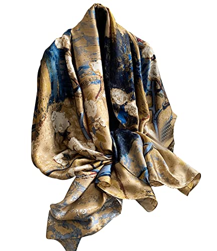 NUWEERIR Womens 100% Large Mulberry Silk Scarf Long Satin Scarf Fashion Lightweight Wraps - Image 4