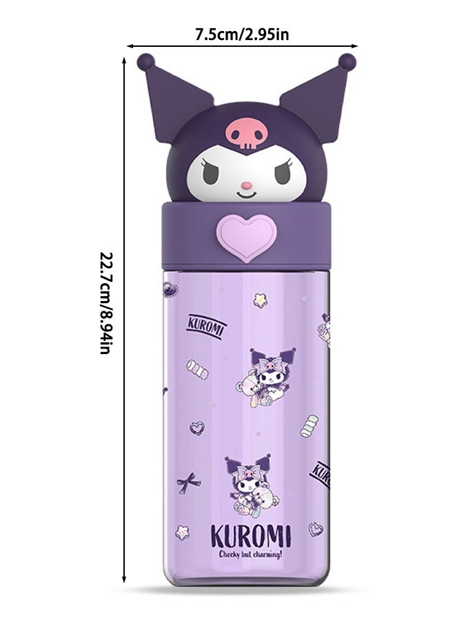 kuromi 500ml Transparent Tritan Water Bottle Kawaii Sanrio  Kuromi Portable Drinking Cup - Image 2