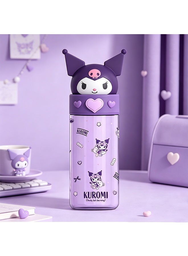 kuromi 500ml Transparent Tritan Water Bottle Kawaii Sanrio  Kuromi Portable Drinking Cup - Image 4