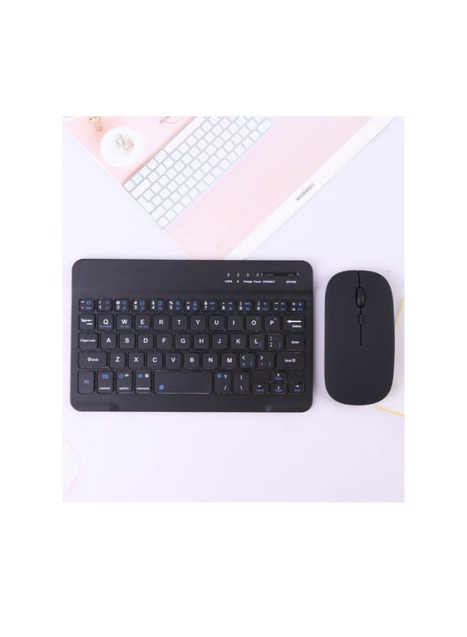 ACLIX Wireless Keyboard and Mouse Combo Bluetooth Keyboard Mouse Set with Rechargeable Battery Black - Image 2