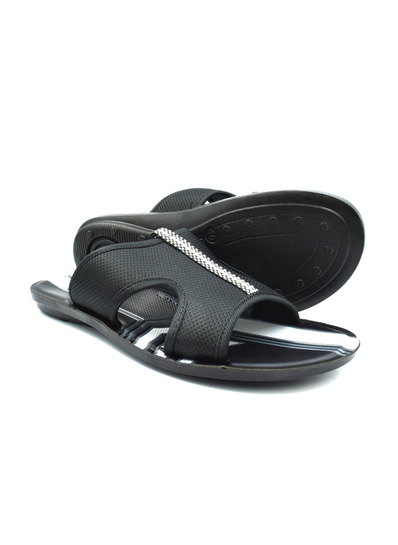 aerosoft AEROSOFT P4006 MEN'S BLACK SLIPPERS  - Image 4