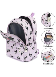 General Kuromi Schoolchildren Backpack Laptop Rucksack Backpack Schoolbag Cute Anime Backpack Girls Boys  - Image 4