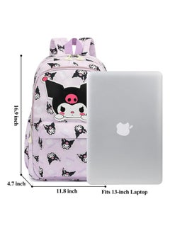 General Kuromi Schoolchildren Backpack Laptop Rucksack Backpack Schoolbag Cute Anime Backpack Girls Boys  - Image 3