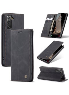 CaseMe CaseMe Samsung Galaxy S21FE Case Wallet, for Samsung Galaxy S21FE Wallet Case Book Folding Flip Folio Case with Magnetic Kickstand Card Slots Protective Cover - Black  - Image 1
