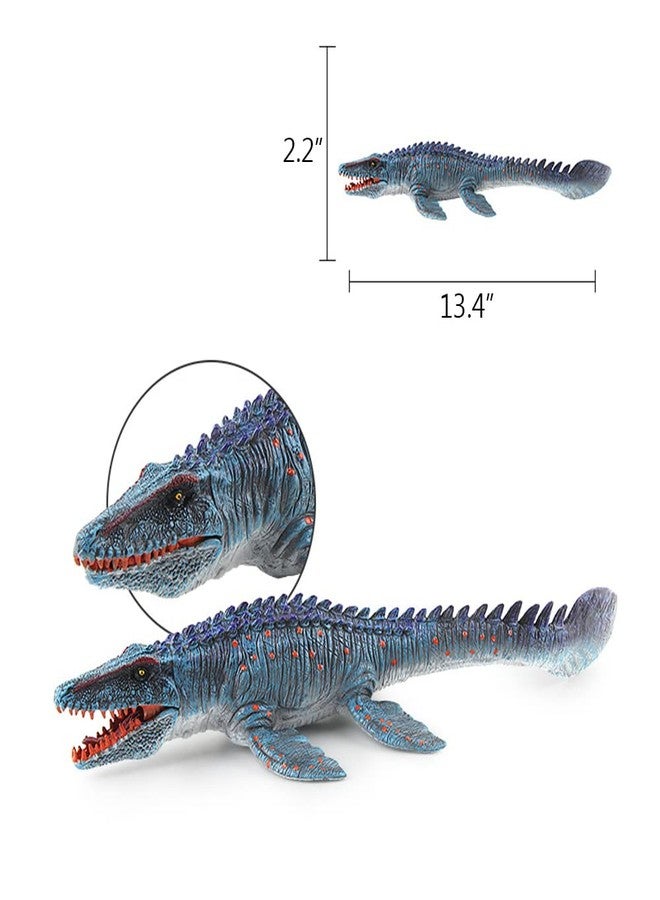 EOIVSH Large Mosasaurus Toy 13.4", Realistic Deep Sea Monster Mosasaurus Dinosaur Plastic Hand-Painted Ocean Animal Model Figurine for Bath Pool Toy, Birthday Gifts, Party Favors, Kids Toys - Image 2