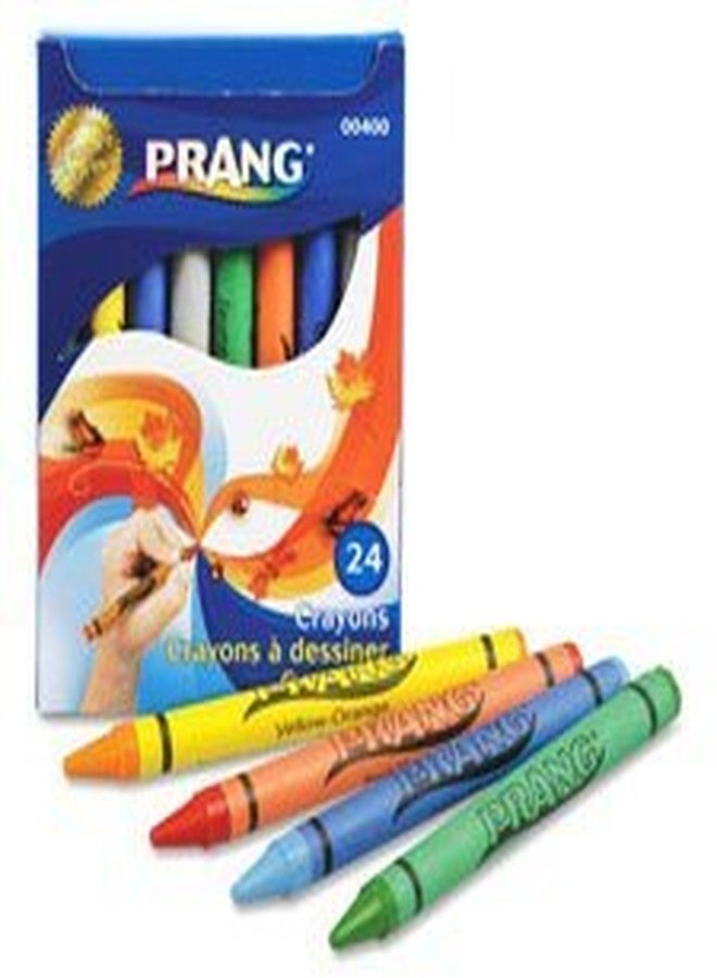 Prang Eco-friendly Crayons, Children's, Tuck Box, 24 Ct., Assorted, Sold as 1 Box