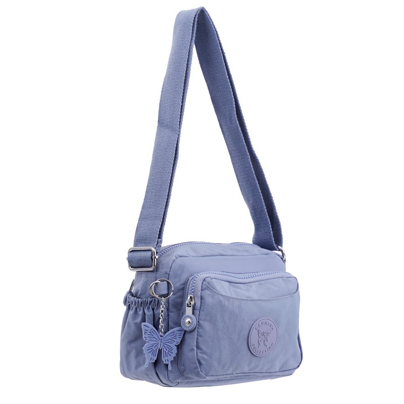 مجموعة كابريس شنطة كروس صغيرة للجنسين من كابريس كوليكشن – لافندر، خفيفة ومضغوطة، نايلون مقاوم للماء، سعة 3 لتر - Image 5