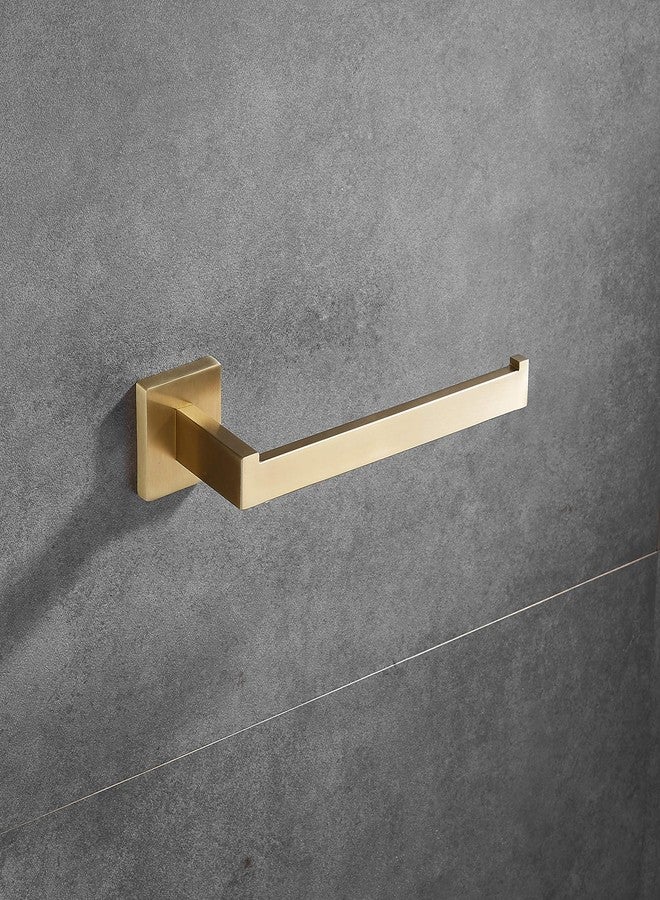Beelee Gold Bathroom Accessories Set: 3-Piece Hardware Set - Wall Mounted Toilet Paper Holder, Hand Towel Ring/Bar, Towel/Robe Hook, Brushed Gold Finish, BA199SET-3BG1 - Image 5