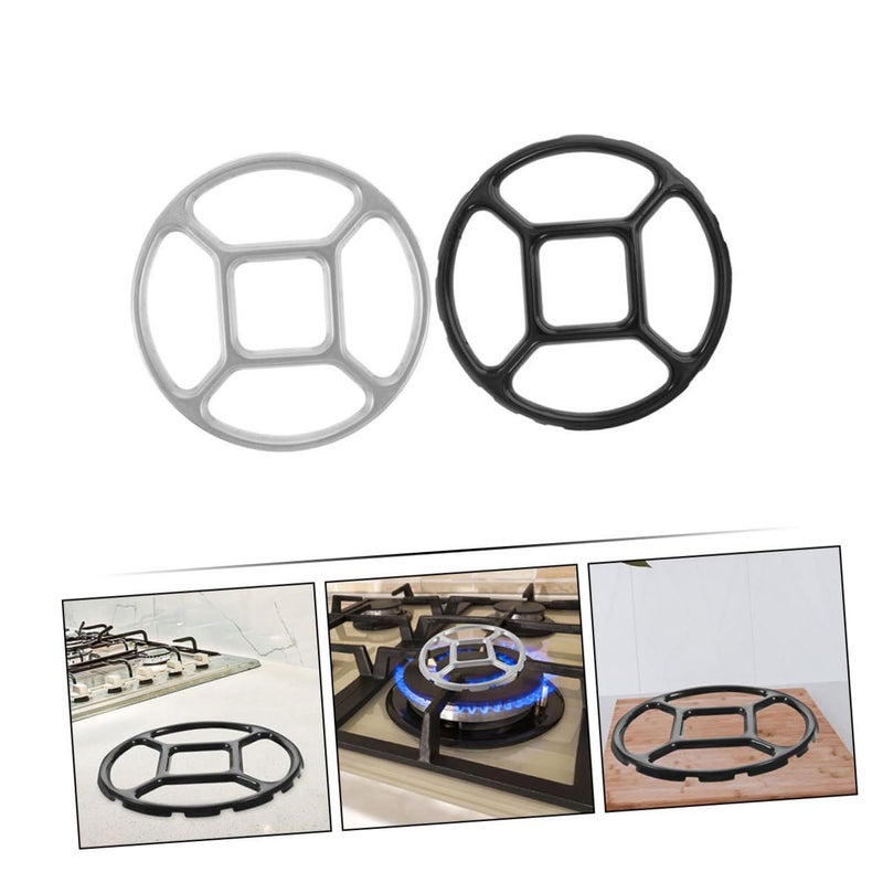 GLEAVI 2pcs Non Slip Wok Ring Pot Support Rack For Gas Stove Adjustable Aluminum Stove Accessories Round Kitchen Utensils For Safe Cooking - Image 4