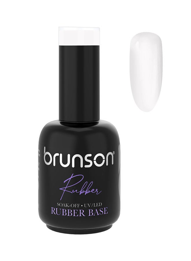 brunson Rubber Base Gel Nail Polish Long Lasting Gel Polish Base for Chip-Free Shine Strengthens French Manicure Rubber Base Coat UV/LED Rubber Gel Soak Off Hard Gel Polish for Nail Extension Gel 18ml  BRB05