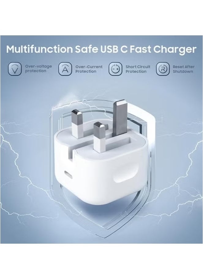 GLOBE GOODS - 35W  USB-C Port Compact Power Adapter, PD 3.0 GaN Foldable USB Type C Plug Fast Wall Charger Block Compatile for Phone16 15 14 13 12 11 Pro Max Plus Mini, iPad, AirPods, MacBook Air and More - Image 1