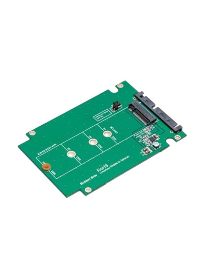 2.5" SATA III to M.2 B-Key SATA SSD Adapter – Aluminum Enclosure for 2230/2242/2260/2280 M.2 SSDs – Model SY-ADA40092  - Image 1