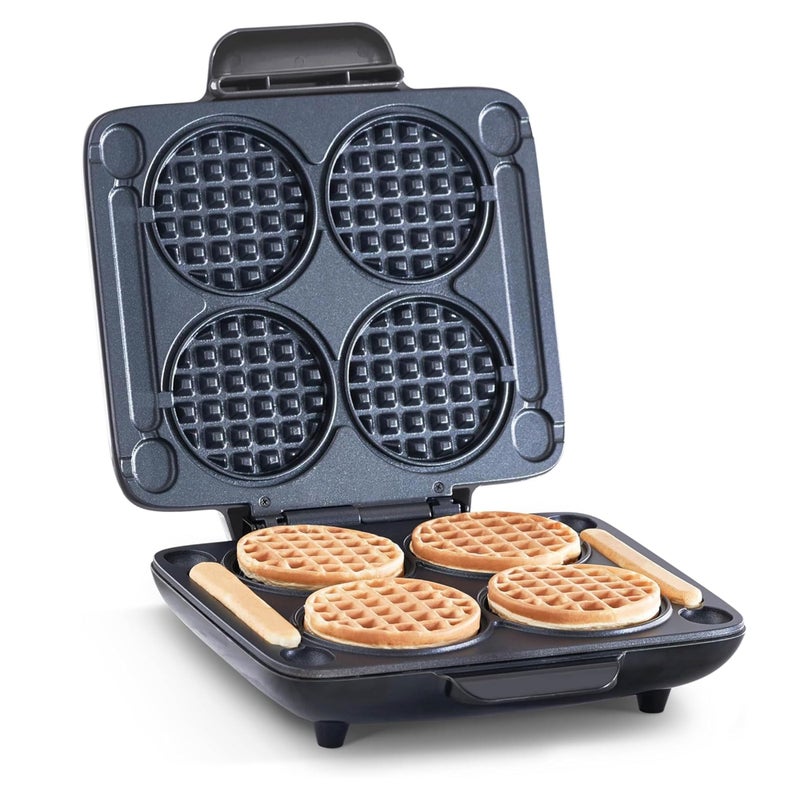 DASH Multi Mini Waffle Maker - Four 4â€ Waffle Molds, Nonstick Waffle Iron with Quick Heat-Up, Nonstick Surface - Perfect Mini Waffle Maker for Kids and Families, Just Add Batter - Image 1