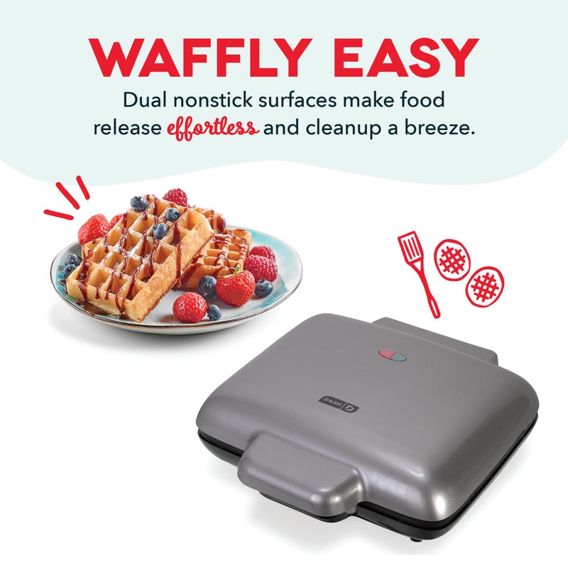 DASH Multi Mini Waffle Maker - Four 4â€ Waffle Molds, Nonstick Waffle Iron with Quick Heat-Up, Nonstick Surface - Perfect Mini Waffle Maker for Kids and Families, Just Add Batter - Image 4