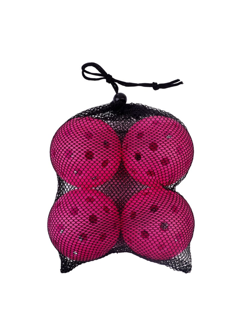 Generic Outdoor Pickleball Paddle 40 Holes 74mm Indoor And Outdoor 26 Holes Injection Moulding Ball Pickleballpaddle PE Material 40 hole rose red 4 Pack [net bag packaging]] 