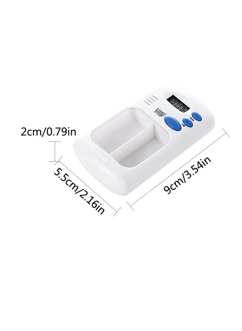 BAIG - Smart Countdown Reminder Sealed Pill Case Tablet Cell Daily Electronic Medicine Box Container Storage Case 2 Grids - Image 1