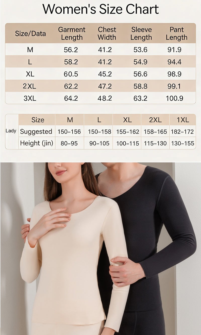 RATSAW Women Thick Thermal Underwear Set Ladies Long Johns Thermal Set Fleece Lined Premium Soft Thermal Underwear - Image 5