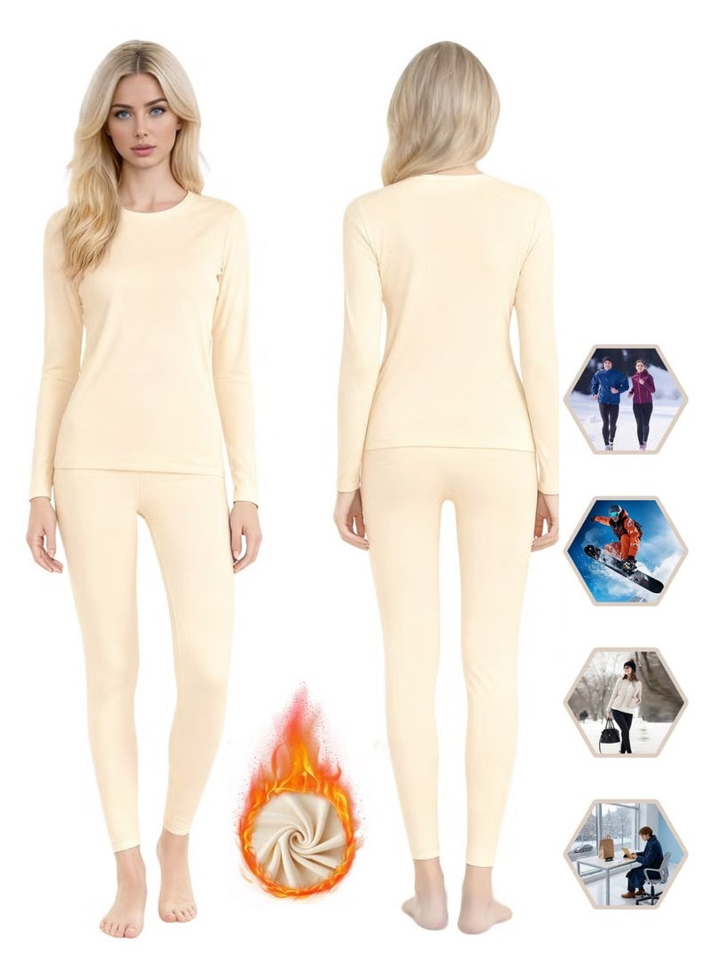 RATSAW Women Thick Thermal Underwear Set Ladies Long Johns Thermal Set Fleece Lined Premium Soft Thermal Underwear - Image 1