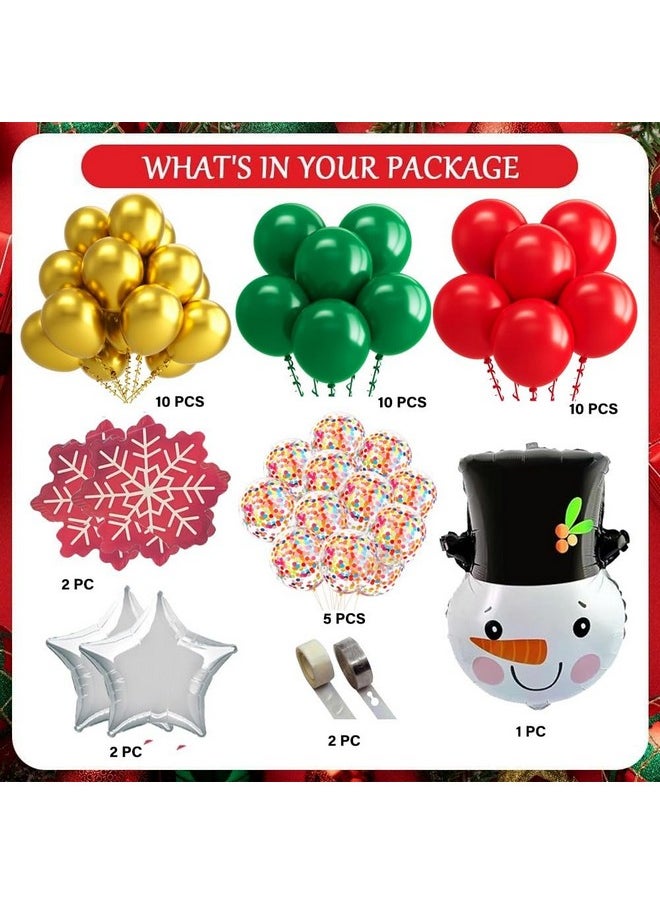 Pop The Party Christmas Decorations Balloon Arch Garland Kit, 42Pcs Xmas Party Supplies Balloon Set, Including Merry Christmas Snowman Set, Christmas Balloons, Multi Confetti Balloons - pzsku/Z1E661BCD23D81246E5DBZ/45/_/1741429298/713b4805-0232-4366-840b-e95a1bfb9338